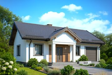  Projekt domu APS 244 + G (LUA1539) - projekt domu parterowego - Zdjęcie 1