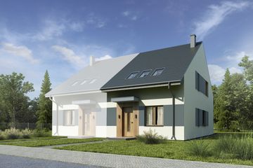  Projekt domu Twins 2 (WOW1041) - projekt domu parterowego z poddaszem - Zdjęcie 1