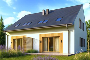  Projekt domu Twins 2 (WOW1041) - projekt domu parterowego z poddaszem - Zdjęcie 2