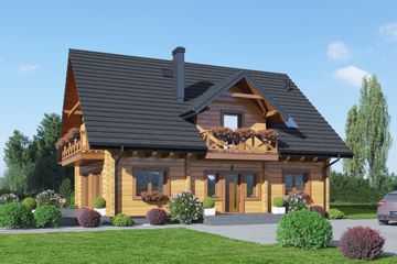  Projekt domu Andrzejówka 22 dw (KRP2545) - projekt domu parterowego z poddaszem - Zdjęcie 1