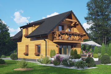  Projekt domu Gniazdowo aa 70 dws (KRP2547) - projekt domu parterowego z poddaszem - Zdjęcie 2