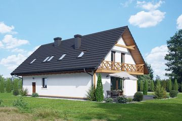  Projekt domu Zawoja 25 dwst (KRP2552) - projekt domu parterowego z poddaszem - Zdjęcie 2