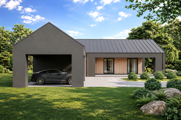 Projekt domu Maj - parterowy dom o powierzchni 88,51 m², dach wielospadowy - ujęcie 2