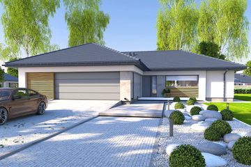  Projekt domu DomPasja 59 (BBE1049) - projekt domu parterowego - Zdjęcie 1