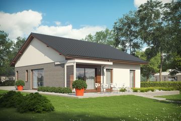 Projekt domu Armando II G1 reco (wiązary) energo plus - parterowy dom o powierzchni 84,56 m², dach dwuspadowy - ujęcie 2