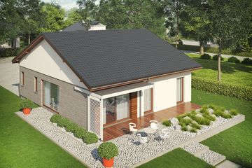 Projekt domu Armando II G1 reco (wiązary) energo plus - parterowy dom o powierzchni 84,56 m², dach dwuspadowy - ujęcie 3