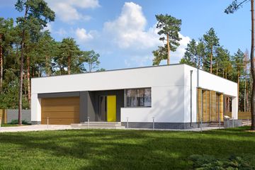  Projekt domu E-205a (WAX1205) - projekt domu parterowego - Zdjęcie 1