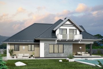  Projekt domu HG-I6A (KRM1098) - projekt domu parterowego z poddaszem - Zdjęcie 3