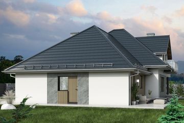  Projekt domu HG-I6A (KRM1098) - projekt domu parterowego z poddaszem - Zdjęcie 4