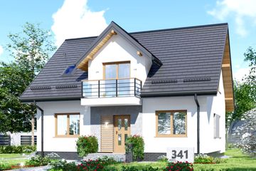  Projekt domu APS 341 (LUA1542) - projekt domu parterowego z poddaszem - Zdjęcie 1