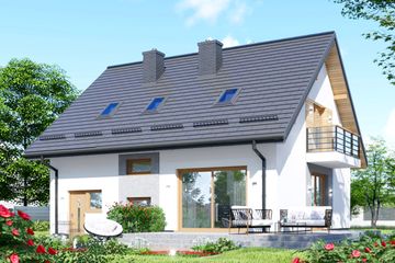  Projekt domu APS 341 (LUA1542) - projekt domu parterowego z poddaszem - Zdjęcie 2