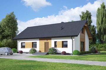  Projekt domu Almanów 1mk (KRP2553) - projekt domu parterowego - Zdjęcie 1