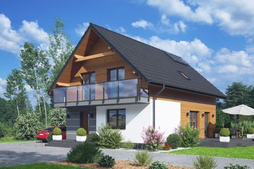  Projekt domu Grajewo a3 (KRP2555) - projekt domu parterowego z poddaszem - Zdjęcie 1