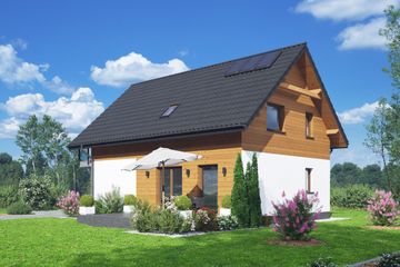 Projekt domu Grajewo a3 (KRP2555) - projekt domu parterowego z poddaszem - Zdjęcie 2