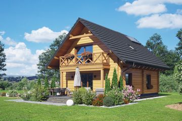  Projekt domu Hebdów aa 70 dw (KRP2558) - projekt domu parterowego z poddaszem - Zdjęcie 2