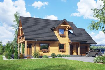  Projekt domu Osiek 11g dws (KRP2559) - projekt domu parterowego z poddaszem - Zdjęcie 1
