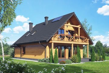  Projekt domu Osiek 11g dws (KRP2559) - projekt domu parterowego z poddaszem - Zdjęcie 2