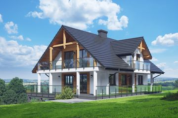  Projekt domu Świdnica 45 m (KRP2561) - projekt domu parterowego z poddaszem - Zdjęcie 1