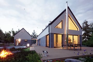  Projekt domu Chmiel z garażem 1-st. [A] (WRF2330) - projekt domu parterowego - Zdjęcie 2