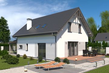  Projekt domu Trypolis 8A (SLN2765) - projekt domu parterowego z poddaszem - Zdjęcie 2