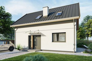  Projekt domu Riki 70 klasyk (WRD3038) - projekt domu parterowego z poddaszem - Zdjęcie 2