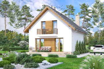  Projekt domu Lungo 4 mini (WOF1163) - projekt domu parterowego z poddaszem - Zdjęcie 4