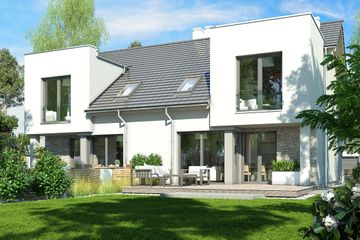  Projekt domu Andrea B dwurodzinny (jednorodzinny dwulokalowy) (WRR1118) - projekt domu parterowego z poddaszem - Zdjęcie 2