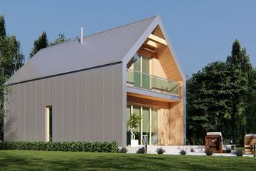  Projekt domu uA284 (WCB1326) - projekt domu parterowego z poddaszem - Zdjęcie 4