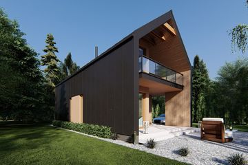  Projekt domu uA284v1 (WCB1328) - projekt domu parterowego z poddaszem - Zdjęcie 5