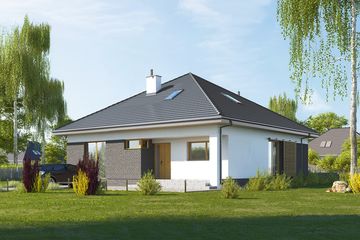  Projekt domu E-271a (WAX1209) - projekt domu parterowego - Zdjęcie 1