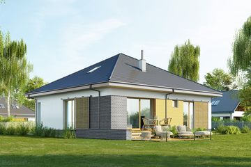  Projekt domu E-271a (WAX1209) - projekt domu parterowego - Zdjęcie 2