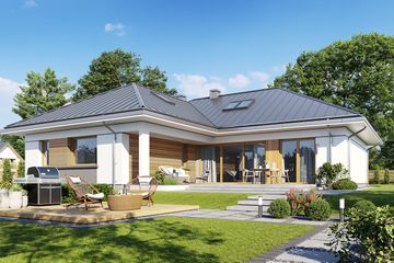  Projekt domu Willa Parterowa 4 wariant B (WAH2097) - projekt domu parterowego - Zdjęcie 2