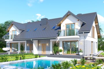  Projekt domu APS 254 wariant 2 dwulokalowy (LUA1545) - projekt domu parterowego z poddaszem - Zdjęcie 2