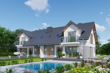  Projekt domu APS 254 wariant 2 dwulokalowy (LUA1545) - projekt domu parterowego z poddaszem - Zdjęcie 2