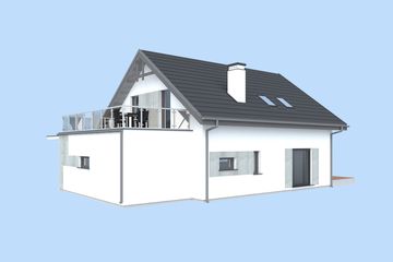  Projekt domu Trypolis 9 (SLN2769) - projekt domu parterowego z poddaszem - Zdjęcie 4