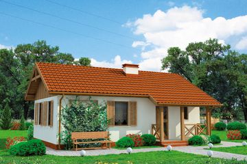  Projekt domu LA PALMA C szkielet drewniany, dom mieszkalny, całoroczny z pompą ciepła i fotowoltaiką (SLN2770) - projekt domu parterowego - Zdjęcie 1