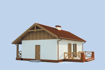  Projekt domu LA PALMA C szkielet drewniany, dom mieszkalny, całoroczny z pompą ciepła i fotowoltaiką (SLN2770) - projekt domu parterowego - Zdjęcie 3