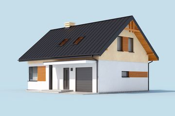  Projekt domu Trypolis 2 EKO - pompa ciepła i wentylacja mechaniczna (SLN2768) - projekt domu parterowego z poddaszem - Zdjęcie 2