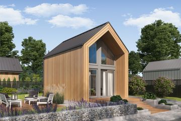  Projekt domu Moca 2 C szkielet drewniany dom całoroczny, mieszkalny z pompą ciepła i podłogówką (SLN2766) - projekt domu parterowego z poddaszem - Zdjęcie 1