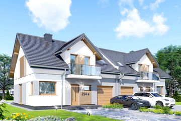  Projekt domu APS 254 wariant 2 (LUA1546) - projekt domu parterowego z poddaszem - Zdjęcie 1