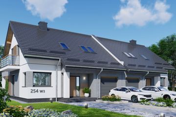  Projekt domu APS 254 wariant 3 (LUA1548) - projekt domu parterowego z poddaszem - Zdjęcie 1