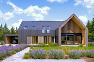  Projekt domu A-59 (PZB1074) - projekt domu parterowego z poddaszem - Zdjęcie 1