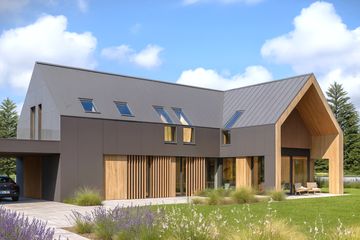  Projekt domu A-59 (PZB1074) - projekt domu parterowego z poddaszem - Zdjęcie 2