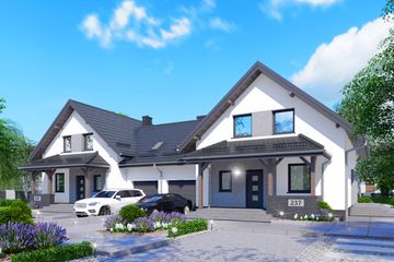  Projekt domu APS 237 dwulokalowy (LUA1549) - projekt domu parterowego z poddaszem - Zdjęcie 1