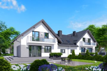  Projekt domu APS 237 dwulokalowy (LUA1549) - projekt domu parterowego z poddaszem - Zdjęcie 2