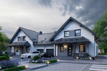  Projekt domu APS 237 dwulokalowy (LUA1549) - projekt domu parterowego z poddaszem - Zdjęcie 3