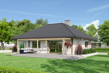  Projekt domu przy Bajecznej 3 (KRK1698) - projekt domu parterowego - Zdjęcie 2