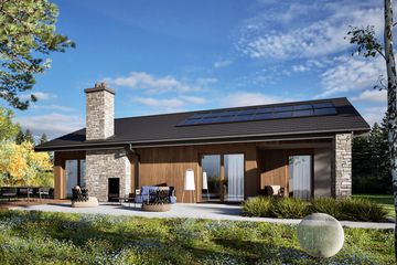Projekt domu India G2 (wersja B) energo plus - parterowy dom o powierzchni 120,92 m², dach dwuspadowy - ujęcie 3
