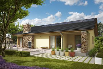 Projekt domu India G2 reco (wersja B) energo plus - parterowy dom o powierzchni 120,92 m², dach dwuspadowy - ujęcie 4