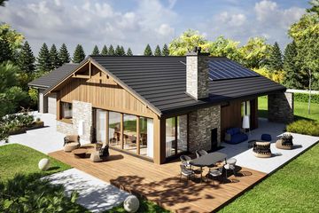 Projekt domu India G2 (wersja B) energo plus - parterowy dom o powierzchni 120,92 m², dach dwuspadowy - ujęcie 7